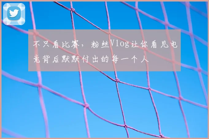 不只看比赛，粉丝Vlog让你看见电竞背后默默付出的每一个人
